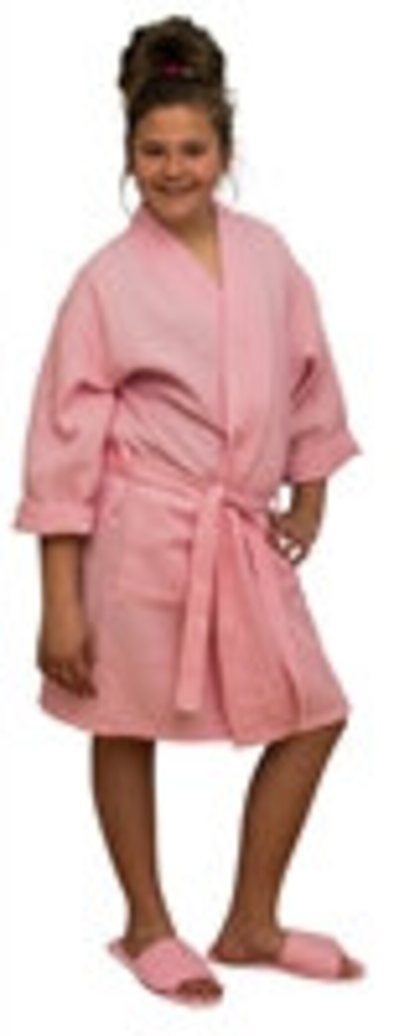 White Personalized Bride Getting Ready Robe Title on Back Etsy