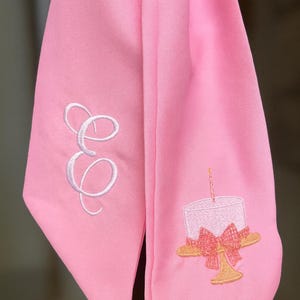 Custom Embroidered Wreath Sash – Personalized Monogram, Holiday, or Event Decoration