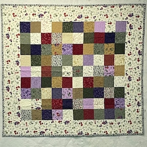Patchwork Garden – Handmade Quilt, Patchwork Bedspread, 100% Cotton