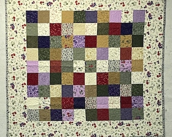 Patchwork Garden – Handmade Quilt, Patchwork Bedspread, 100% Cotton