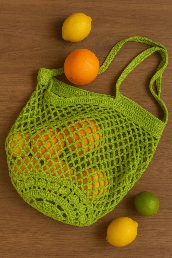 Crochet Market Bag Pattern – Eco Friendly Reusable Mesh Tote