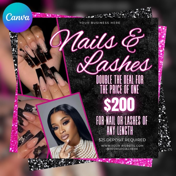 Nail Flyer DIY Nail Tech Flyer Nail Special Deal Flyer Nail Flyer Bookings Nail Tech Booking Flyer Nail Book Now DIY Nail Deal Booking Flyer