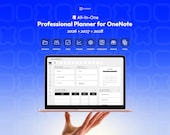 OneNote Templates for Work 2026 2027 2028 | Professional Digital Planner | Hyperlinked Monthly Weekly & Daily | Projects Meetings Tasks