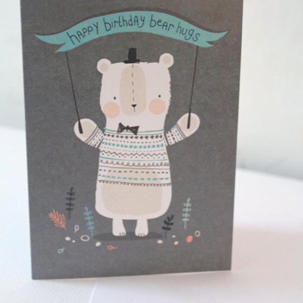 Happy Birthday Bear Hugs birthday card