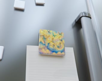 Ímã de Dragão em Tons Pastel, Decoração Fantástica (2x2)