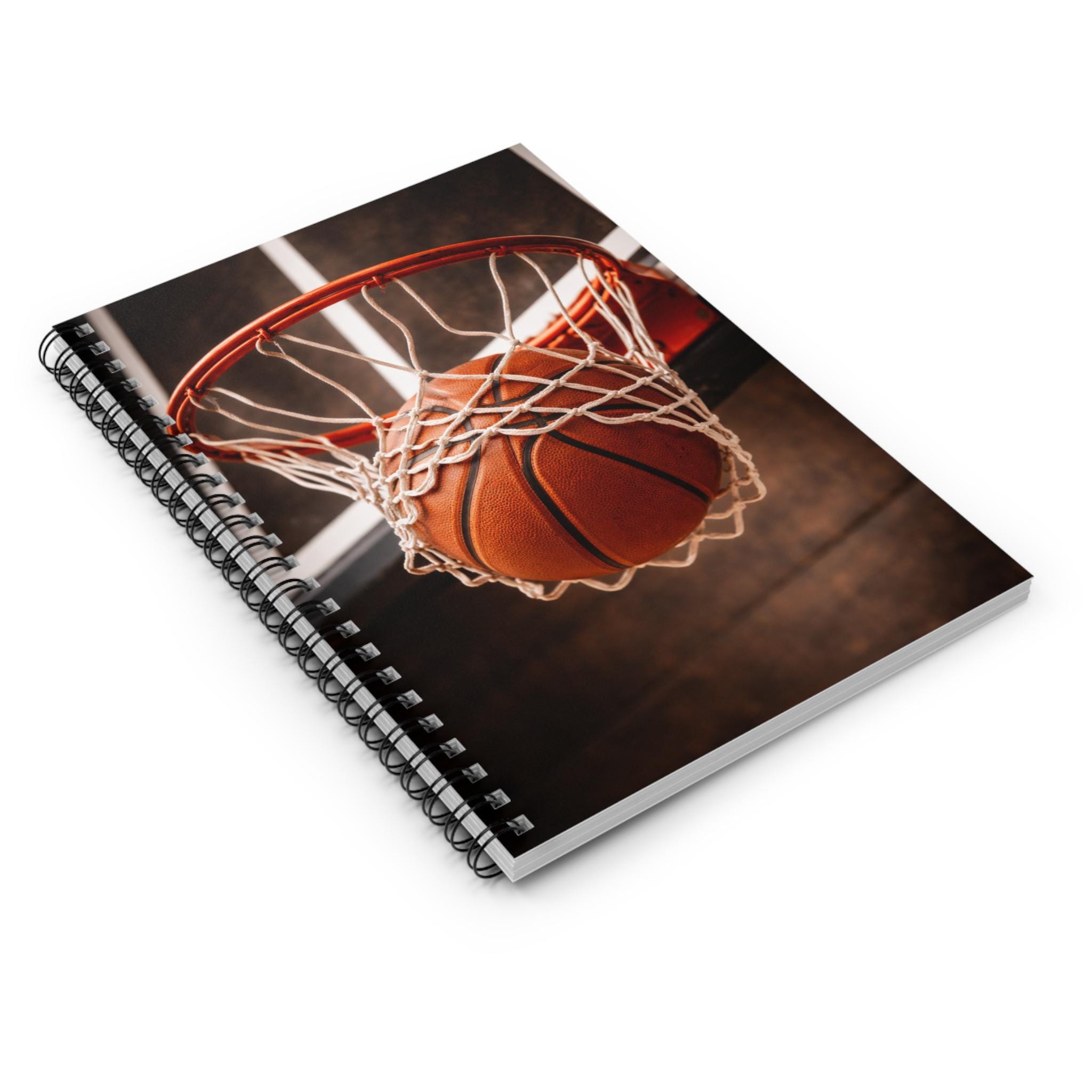 Basketball Spiral Notebook | Hoop & Ball Design, Sports Journal - Etsy