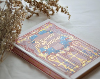 Lesetagebuch „Die Abtei“ • Von der Bibliothek inspirierte Hardcover-Zeitschrift • Goldfolie geprägtes Geschenk für Buchliebhaber • Buchliebhaber