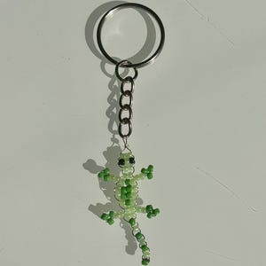 Handmade Beaded Lizard Keychain – Custom Colors Available