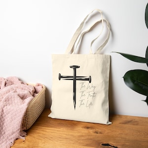Religious Tote Bag Christian Cross Canvas Handbag Inspirational Shoulder Bag Faith Gift Bible Verse Carryall Church Shopping Purse