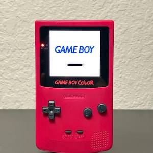 Red GAMEBOY COLOR With AMOLED Touch Screen - Reshelled & Refurbished
