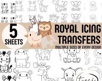 Royal Icing-Transferpapiere: 5 Designs (Digitaler Download)