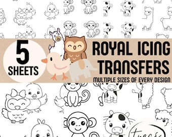 Royal Icing-Transferpapiere: 5 Designs (Digitaler Download)