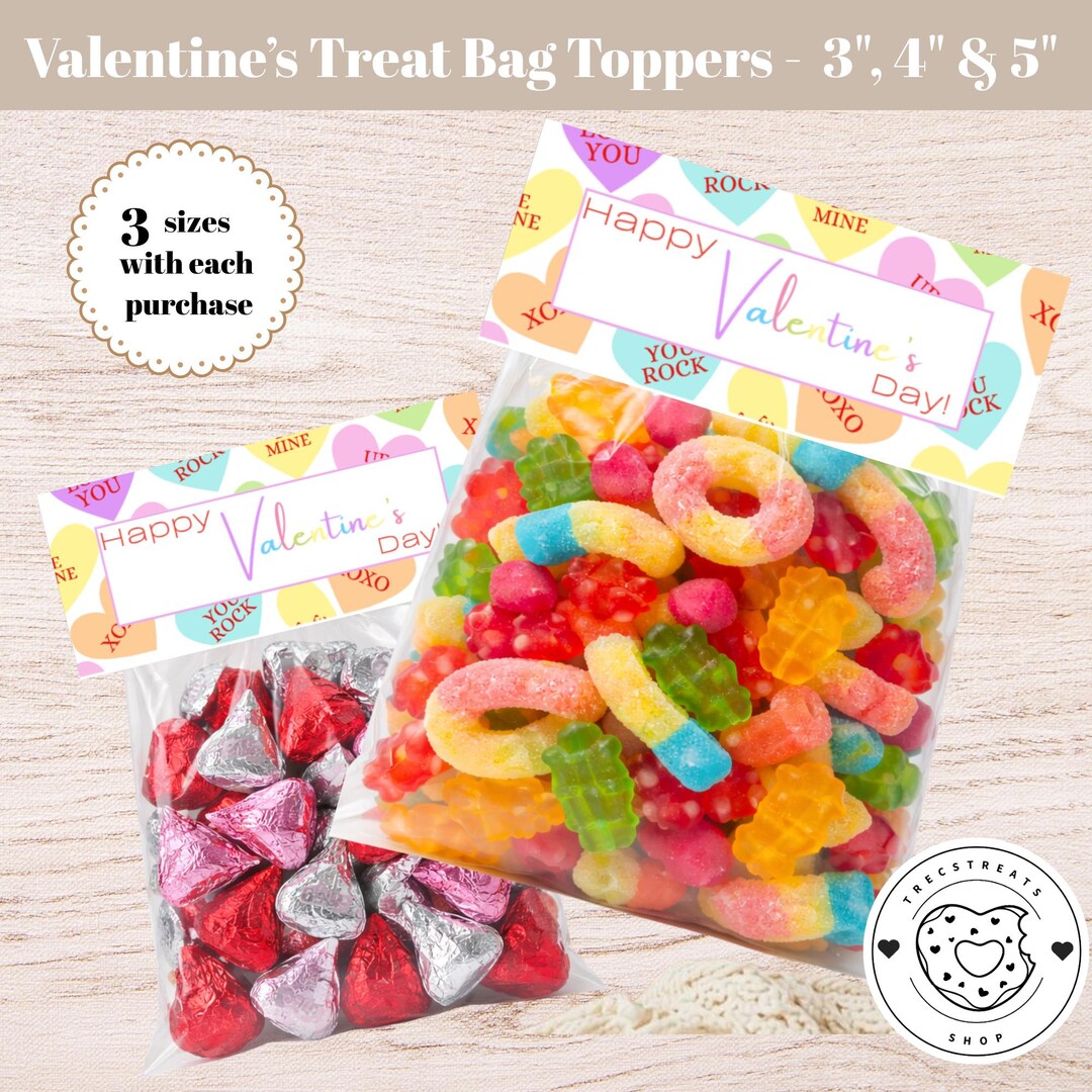 Printable Treat Bag Topper | Cookie & Candy Packaging | Cello or Paper ...