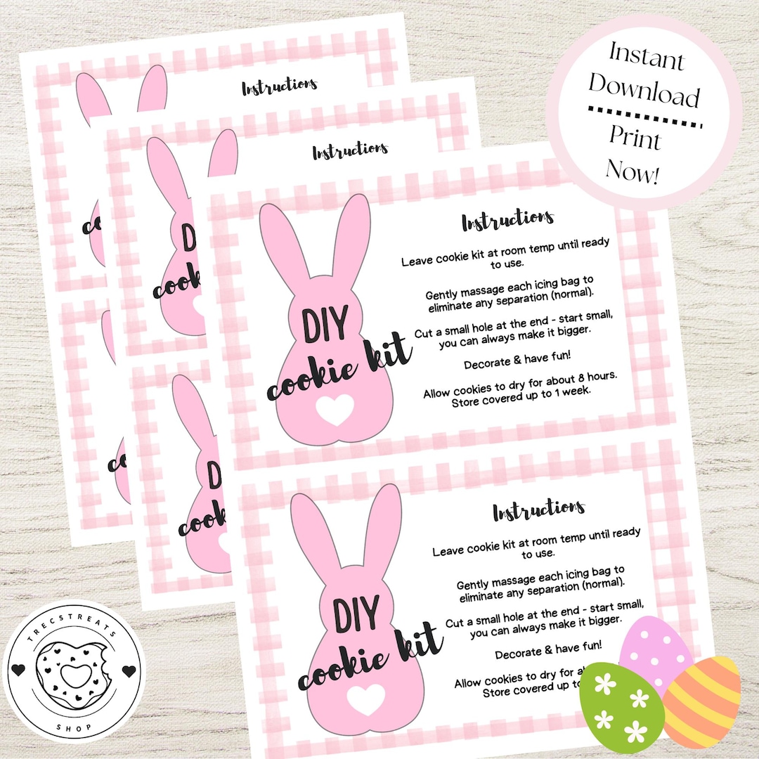 Easter Cookie Kit Instructions - DIY Cookie Kit Instructions - DIY ...