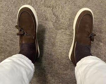 Men's Handmade Cow Suede Leather Loafers | Breathable Leisure Walk Moccasins