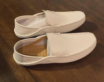 Handmade Men’s Genuine Leather Loafers Casual Moccasins, Slip-On Boat Shoes