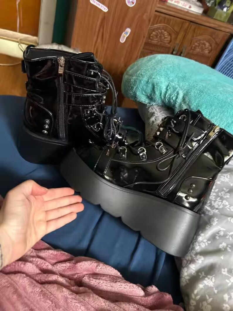 Elevate your dark aesthetic to legendary heights. Our Gothic Vampire Mid-Calf Boots are the ultimate fusion of Victorian elegance and modern punk edge. Featuring a towering 8cm+ super high wedge, these boots are engineered for those who want to dominate the room without sacrificing the comfort needed for a long night at a convention, a club, or a moonlit stroll.