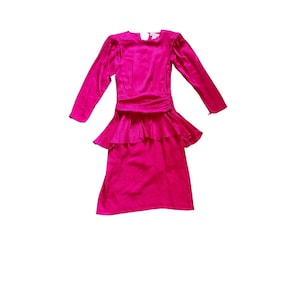 fuchsia peplum dress Kiss Me Fuchsia Peplum Mini Dress
