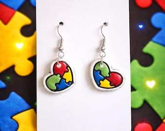 Small puzzle earrings