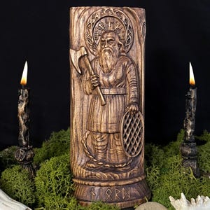 Njord Wooden Norse God Statue – Viking Sea Deity Figurine | Pagan Altar Decor | Norse Mythology Gift | Handmade Viking Decor