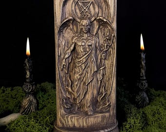 特大56cm 1994年製 チリ伝統 銅板アート ディアブロ 悪魔 彫金 魔除け モロク像、オカルト悪魔祭壇装飾木彫り彫刻サタンルシファー印章