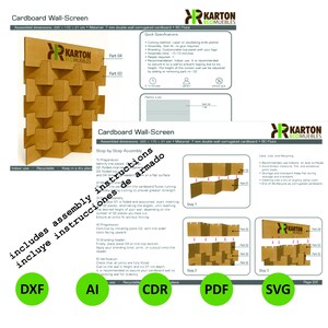 Cardboard Wall Screen - Divider | Digital Files Dxf Svg AI Pdf Cdr ...