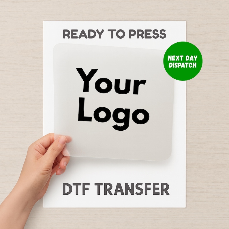 Custom Iron On Transfer, Your Logo DTF Transfer, Print Your Design, Ready To Transfer, Heat Press, Gangsheet Logo, Customise DTF Transfer image 8