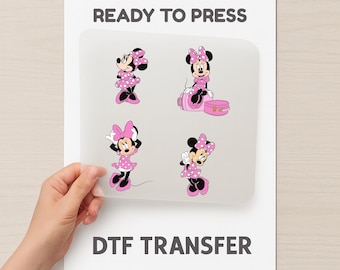 Minnie Mouse DTF Bundle, Heat Transfer Minnie Mouse, Bundle Heat Transfer, Iron On It Disney DTF Sheet
