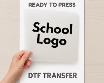 Custom School Logo DTF Heat Transfer, Ready to Press