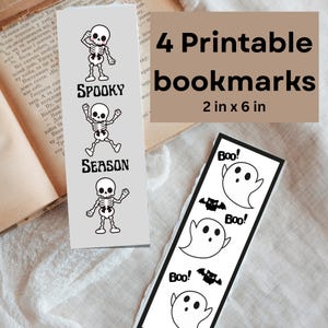 Halloween Printable Bookmarks Spooky Season Digital Bookmark