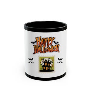 Halloween Coffee Mug: Black Ceramic, Gift for Adults