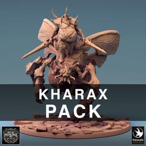Kharax Pack | 5 Miniatures | Rescale Miniatures | Pit of Pestilence | Resin | Fantasy | RPG | Tabletop Games | NPC | DnD | 5e