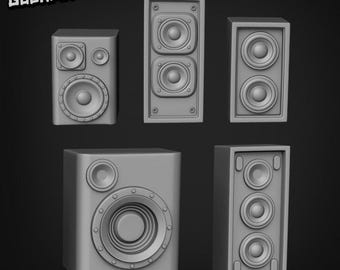 Vintage Cicena Cleo Neon Speakers, 1980s Music-activated Pink