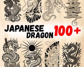 Dragon Procreate Stempelset - 100 Dragon & Reptile Brush Stamps | Illustrationswerkzeuge | Tattoo Blitz-Designs | Procreate Digital Brush Sammeln