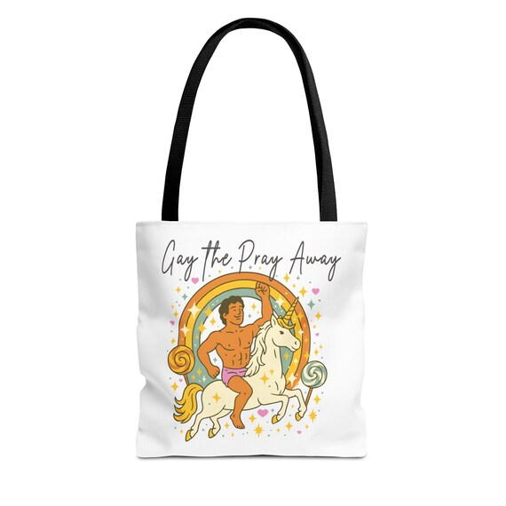 Gay Pride Tote Bag 'gay the Pray Away' Campy Design, LGBTQ+