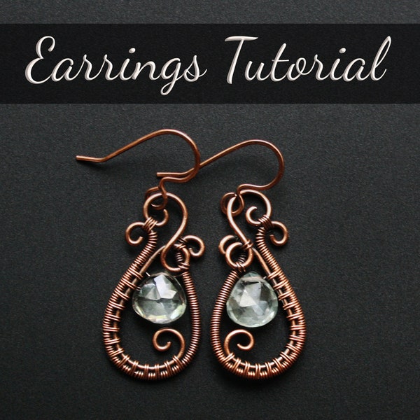 Wire Weave / Wire Wrapped Earrings Tutorial : "Harmony" | Downloadable PDF | Advanced Beginner Project