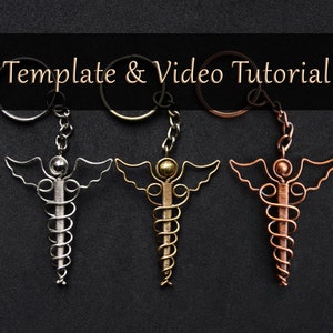 Wire Wrapped Caduceus Template : Downloadable File with Video Tutorial | Intermediate Wire Wrapping Project