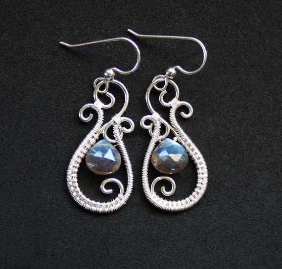 Wire weave earrings deals