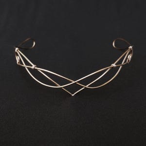 Bronze Aluminum Circlet - Elissa Style Elf Crown | Unisex Elven Elvish Medieval Ren Faire Costume Headpiece