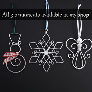 Wire Wrapped Snowflake Christmas Tree Ornament Template Pattern : Downloadable File with Video Tutorial image 5