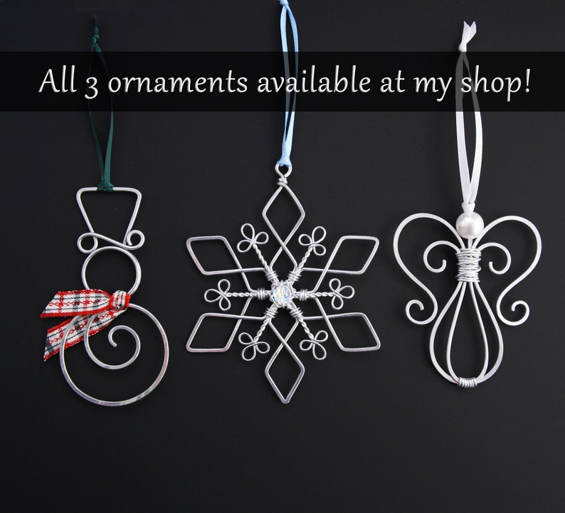 Wire Wrapped Snowflake Christmas Tree Ornament Template Pattern : Downloadable File with Video Tutorial image 5