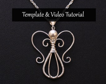 Angel Pendant Necklace Template Pattern : Downloadable File with Free Video Tutorial