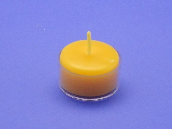 Aluminum Cups All-natural Cotton Wick 60 Hand Poured Beeswax Tealight Candles