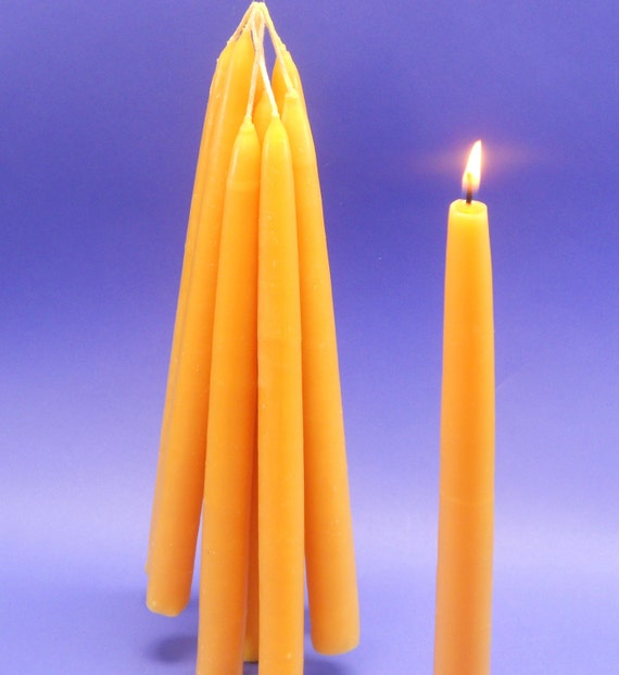 Pure Bees Wax Tapers, 50 Pair of 5/8 X 10 Beeswax Candles, Bulk Beeswax  Candles, Bulk Bees Wax Taper Candles, 10 Beeswax Tapers 