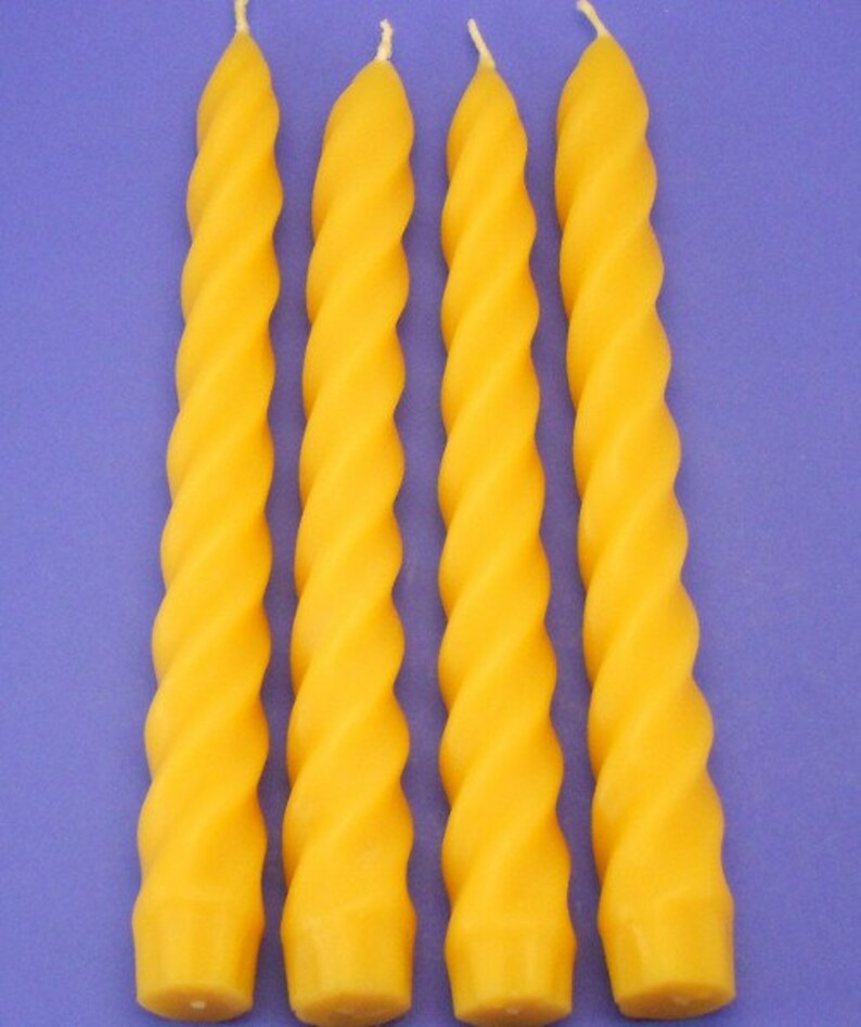 Spiral Twist Taper Candles Beeswax Candle Tapers 7/8 x Etsy