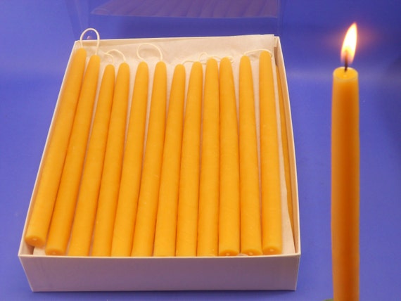 Pure Bees Wax Tapers, 50 Pair of 5/8 X 10 Beeswax Candles, Bulk Beeswax  Candles, Bulk Bees Wax Taper Candles, 10 Beeswax Tapers 
