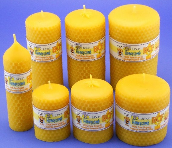 Bulk Beeswax Candle Tapers 18 Pair of 5/8 X 10 Hand Dipped 