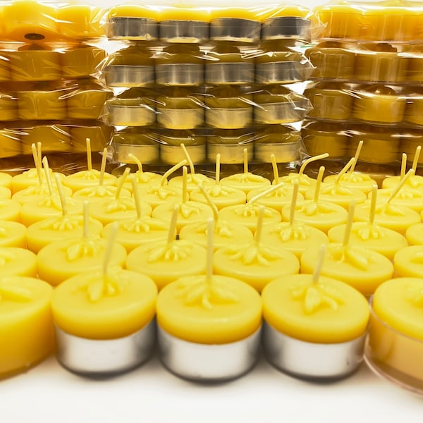 Beeswax Tea Lights Etsy