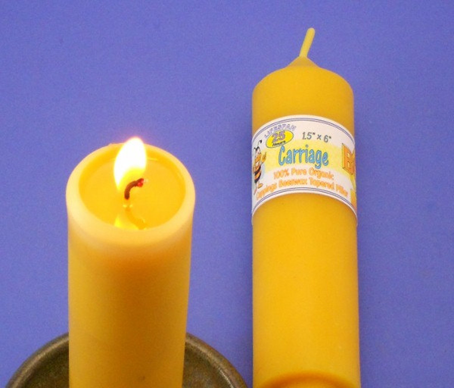 Carriage Emergency Candles 20 Hour Beeswax Candle 1.5 Etsy