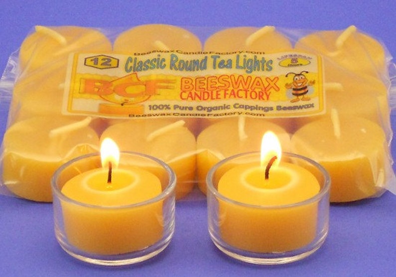 Set of 60 Beeswax Tea Lights Bulk Beeswax Tea Light Refills Etsy